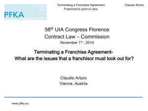 Terminating a Franchise Agreement