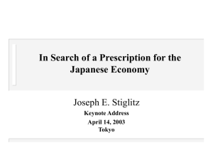 In Search of a Prescription for the Japanese Economy