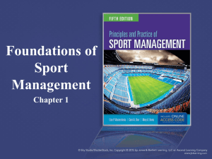 Chapter 1 - History of Sport Management