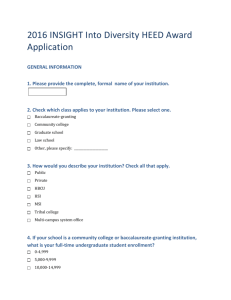 2016 INSIGHT Into Diversity HEED Award Application