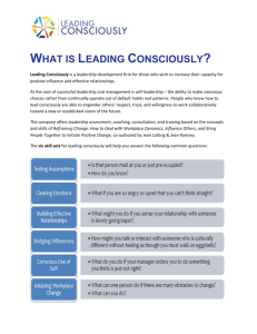 What is Leading Consciously? - Texas Education Foundation Network