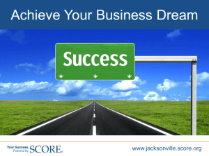 How will you achieve your Vision? - Score Jax Workshops