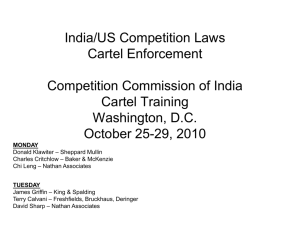 India/US Competition Laws Cartel Enforcement Competition