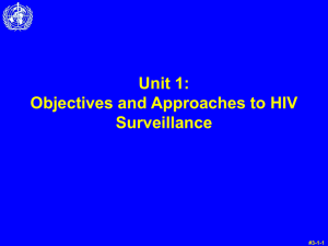 HIV Sero-Surveillance, Cont.