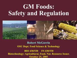 GM Foods: Safety and Regulation