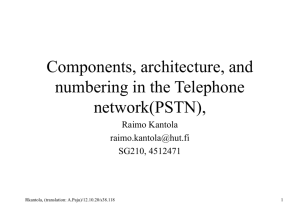 Puhelinverkon osat, arkkitehtuuri, numerointi