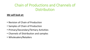 Chain of Productions and Channels of Distribution