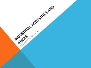 INDUSTRIAL ACTITVITIES AND AREAS