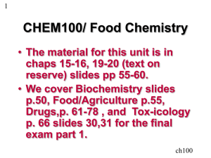 PowerPoint Presentation - CHEM100/ Food Chemistry