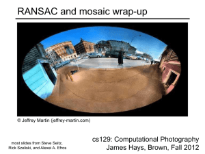 RANSAC and mosaic wrapup