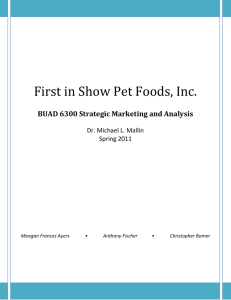 First in Show Pet Foods, Inc.