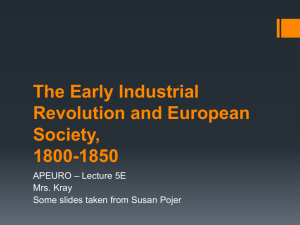 The Early Industrial Revolution and European Society