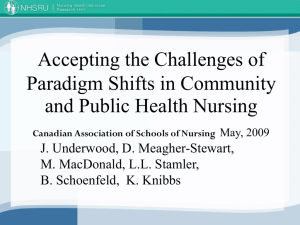 Accepting the Challenges of Paradigm Shifts in Community and