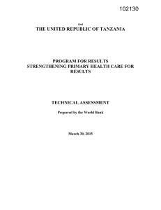 the united republic of tanzania - Documents & Reports