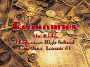 ECONOMICS….. - North Clackamas School District