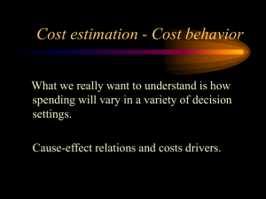 Cost estimation