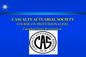 Standards - Casualty Actuarial Society