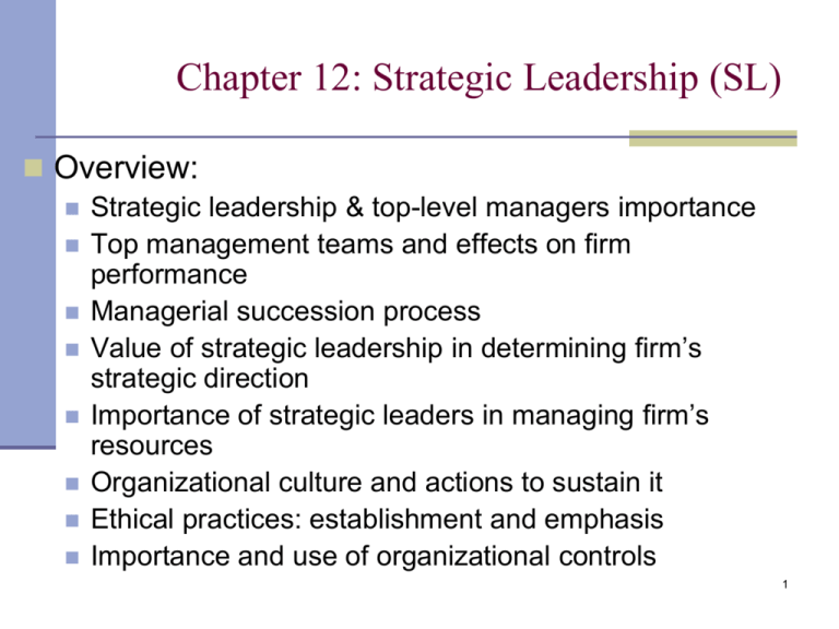 What Is The Impact Of Strategic Leadership In An Organization