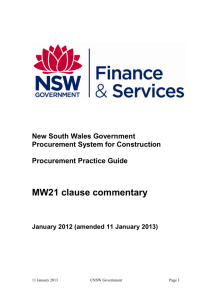 MW21 clause commentary - ProcurePoint