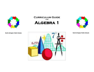 Algebra 1 - North Arlington School District