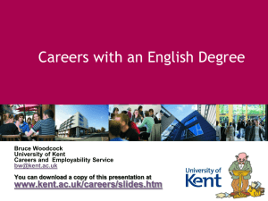 English Careers - University of Kent