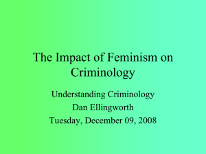 Feminism and Criminology - MMU Understanding Criminology