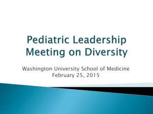 Pediatric Leadership Meeting on Diversity
