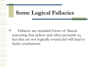 Logical Fallacies Some Examples