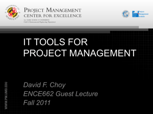 IT Tools for Project Management - TerpConnect