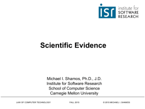 Scientific Evidence - Carnegie Mellon University