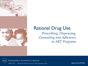Rational Drug Use Adherence and Counseling in ART programs