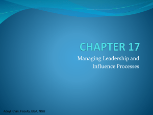 Ch17 Leadership and Influence Processes