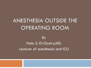 Outpatient Anesthesia