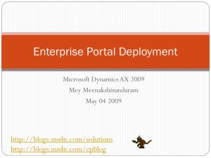 Enterprise Portal Setup