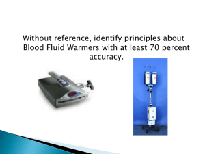 Block 9 - Unit 8 Blood fluid warmers