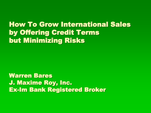 How To Grow International Sales by Offering Credit Terms but