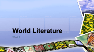 World Literature Week 2