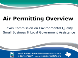Air Permitting Overview