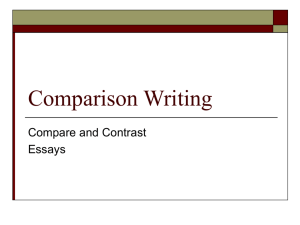 Comparison Writing