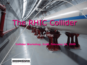 RHIC - Center for Advanced Studies of Accelerators CASA