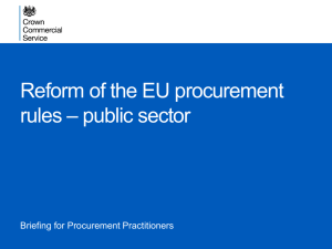 EU Procurement Directives training: slideset