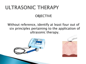 Ultrasonic Therapy