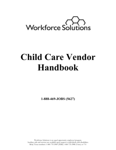 Child Care Vendor HandBook