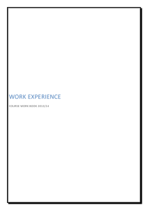 Level 5 Work Experience 5N1356