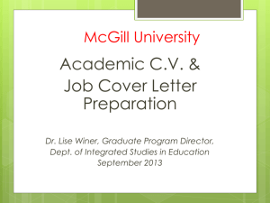 McGill University DISE Graduate Program