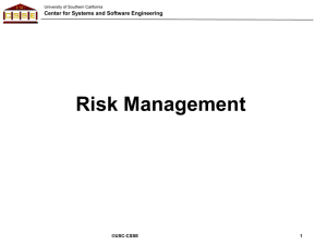 Risk Management - Software Engineering II