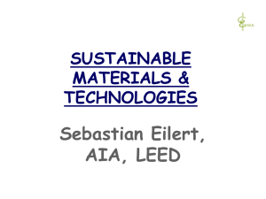 Materials & Technologies - Sebastian Eilert Architecture