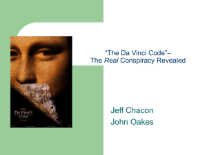“The Da Vinci Code”– The True Conspiracy Revealed