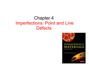 Chapter4 Imperfections: Point and Line Defects