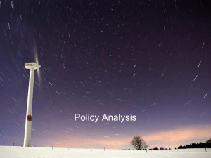 Renewable Part 5 - Policy Analysis and Complex Modelling Issues